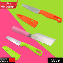 Stainless Steel Knife For Kitchen Use, Knife Set, Knife & Non-Slip Handle With Blade Cover Knife, Fruit, Vegetable,Knife Set (Mix Design 1 Pc) - dailyneed.life