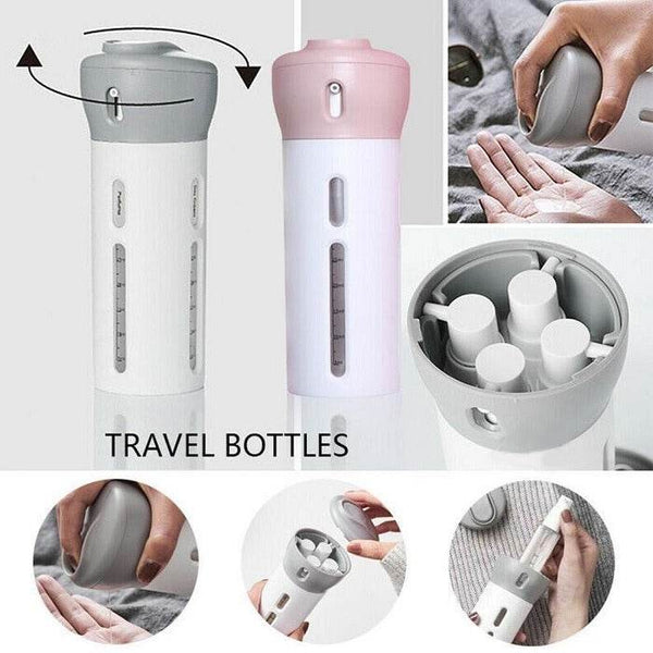 4 in 1 Travel Dispenser Bottle Set Travel Refillable Cosmetic Containers Set - dailyneed.life
