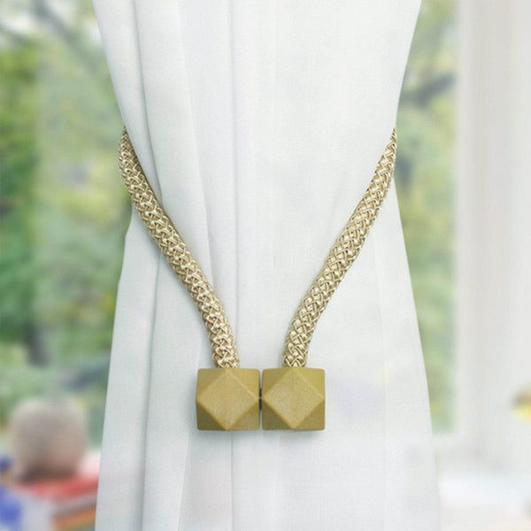 Home Magnetic Curtain Tiebacks, Straps, Buckle, Clips Rope Straps Window Curtain Bracket Decoration (2 Pc) - dailyneed.life