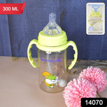 Plastic Baby Feeding Bottle with Handles, Cleaning brush & Straw (300 ML / 1 Pc) - dailyneed.life