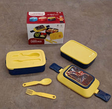 5621 Double Layer Lunch Box Stylish Lid Lunch Box With Fork & Spoon Lunch Box For Children School Lunch Box  - dailyneed.life
