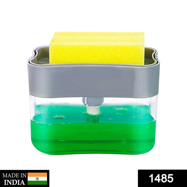 Liquid Soap Dispenser on Countertop with Sponge Holder For Pet - dailyneed.life
