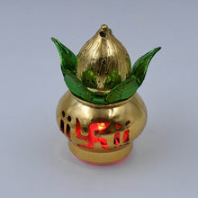 Gold Plated Eco Friendly LED Kalash for Pooja Mandir, Ganesh Ganesha (1 pc / Multicolor LED) - dailyneed.life