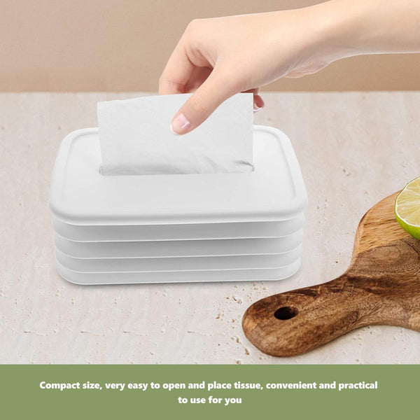 Simple Silicone Tissue Holder – Cube/Cylinder Tissue Box for Bathroom, Office, Car & Bedroom - dailyneed.life