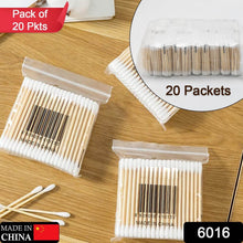 Eco-Friendly Bamboo Cotton Swabs with Wooden Handles (Pack of 20) - dailyneed.life