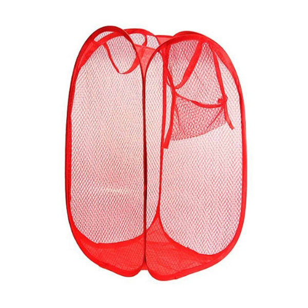 Laundry Hamper Mesh Fabric For Ventilation Foldable Storage Up Clothes Basket - dailyneed.life