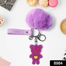 Cute Cartoon Keychain with Fluffy Pom (1 Pc) - dailyneed.life