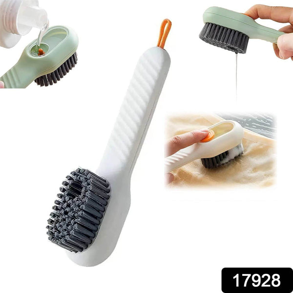 Multifunctional Scrubbing Brush with Liquid / Soap Dispenser, Cleaning Brush with Liquid / Soap Dispenser, Shoe Brush for Cleaning, Cloth Cleaning Brush with Handle Liquid Shoe Brush For Shoe Clothes (1 Pc) - dailyneed.life