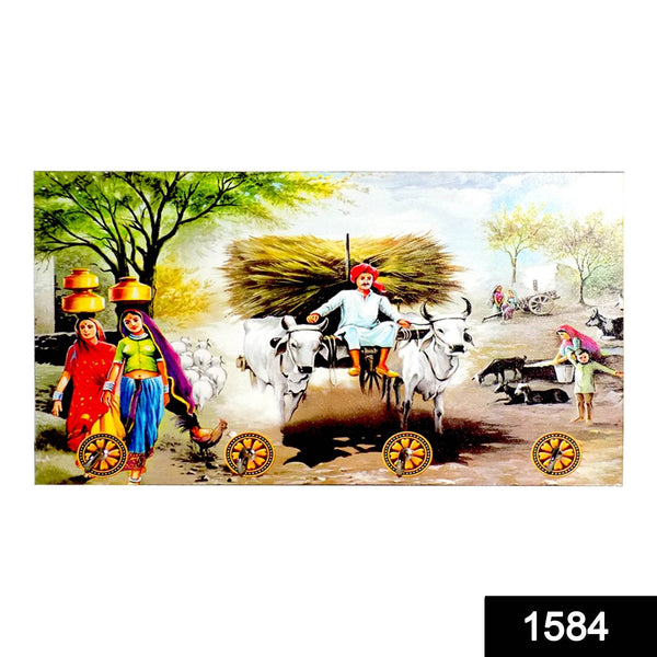 Decorative Wooden Landscape Art with Hooks for Wall Hanging - dailyneed.life