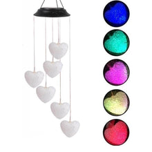 Solar Powered Wind Chimes with Lights: Outdoor Garden Decor (6 LED) - dailyneed.life