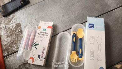 Silicone Bendable Kids Spoon & Fork Set – Toddler Self-Feeding Utensils (2 Pc Set) - dailyneed.life
