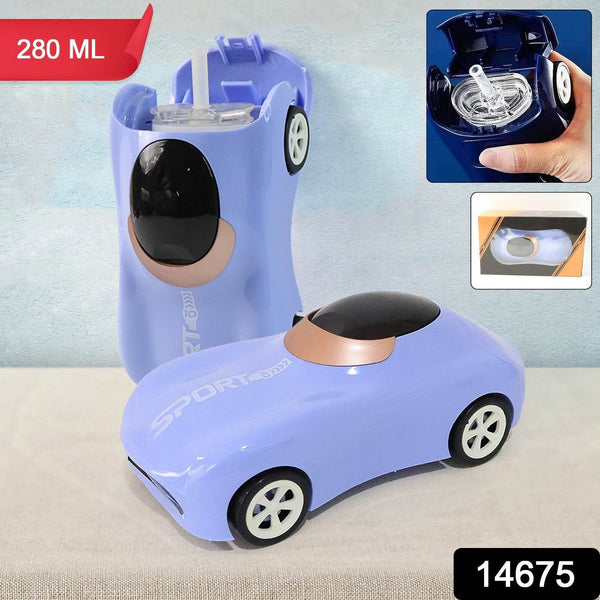 Car Shape Water Bottle with Built-in Straw 280ml (1 Pc) - dailyneed.life
