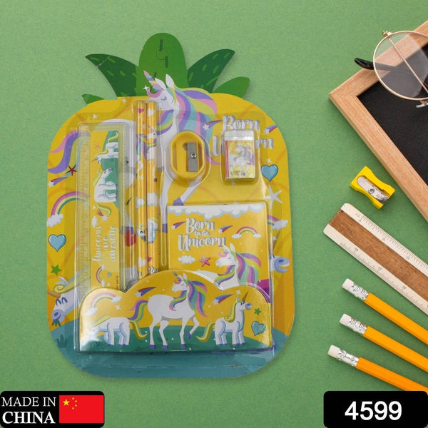 Stationery Set for School & Office with Pencil & Ruler (Gift, 6 Pc) - dailyneed.life
