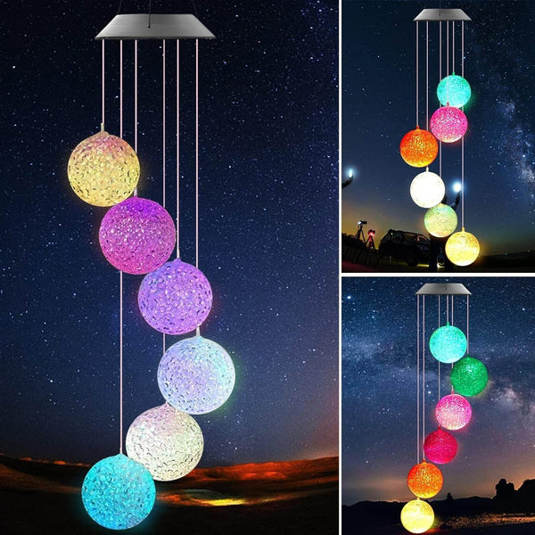 Solar Crystal Ball , Color Changing Solar Powered LED Hanging Light Mobile for Patio Yard Garden Home Outdoor Night Decor, Gifts - dailyneed.life