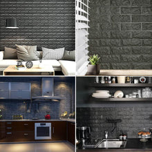 Wall 3D Ceiling Wallpaper Tiles Panel Vinyl Stickers Self-Adhesive for Home (Black) - dailyneed.life