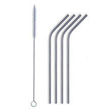 Reusable Stainless Steel Drinking Straws Bent (4 Bent Straws, 1 Brush) - dailyneed.life