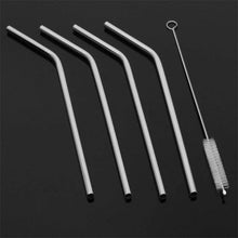 Reusable Stainless Steel Drinking Straws Bent (4 Bent Straws, 1 Brush) - dailyneed.life