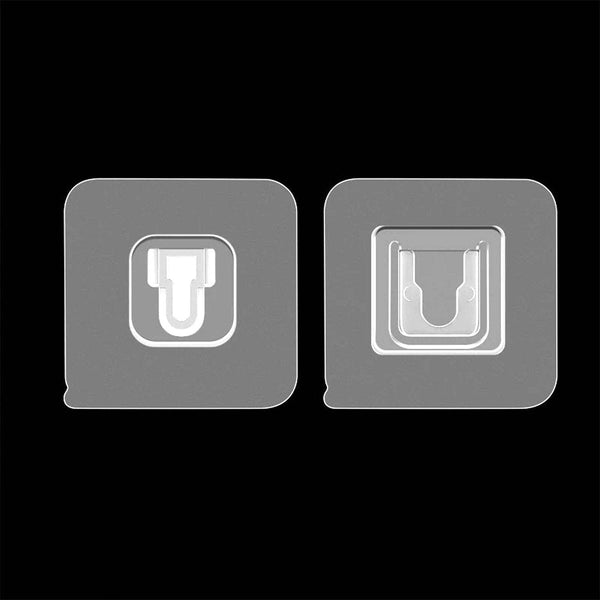 Adhesive Plastic Wall Hooks - Heavy Duty (1 Pair) - dailyneed.life