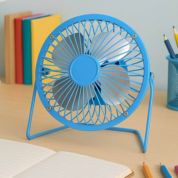 USB Table Desk Personal Metal Electronic Fan, Compatible with Computers, Laptops, Student Dormitory, Suitable For Office, School Use (1 Pc) - dailyneed.life