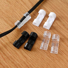 Self Adhesive Cable Clips Wire Manage Holder Sticky Mount-Round Plastic Cable Cord - Pack of 20 - dailyneed.life