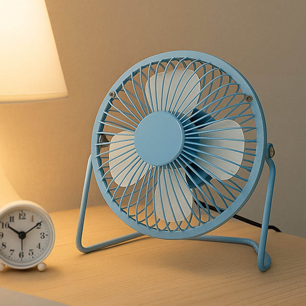 Big USB Table Desk Personal Metal Electronic Fan, Compatible with Computers, Laptops, Student Dormitory, Suitable For Office, School Use (1 Pc) - dailyneed.life