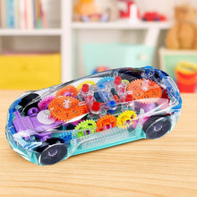 Automatic 360 Degree Rotating Transparent Gear Concept Car with Musical and 3D Flashing Lights Toy for Kids Boys & Girls (Multicolor / Battery Not Included) - dailyneed.life