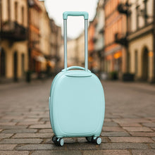 17849 Suitcase For Kids, Girls Green Small Cabin Hard Cover Holiday Carry On Trolley with Extendable Handle, Children's Luggage, Trolley Rolling Luggage for Toddlers Men Woman (Mix Color) - dailyneed.life