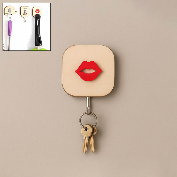 Wooden Cartoon Hook Wall Hanging Hooks Wall Storage Hook Wall Mounted Hat Hooks Wall Coat Hooks Hanger Backpack Hook Clothes Hook Office Towel Hook Clothing Iron (1 pc) - dailyneed.life