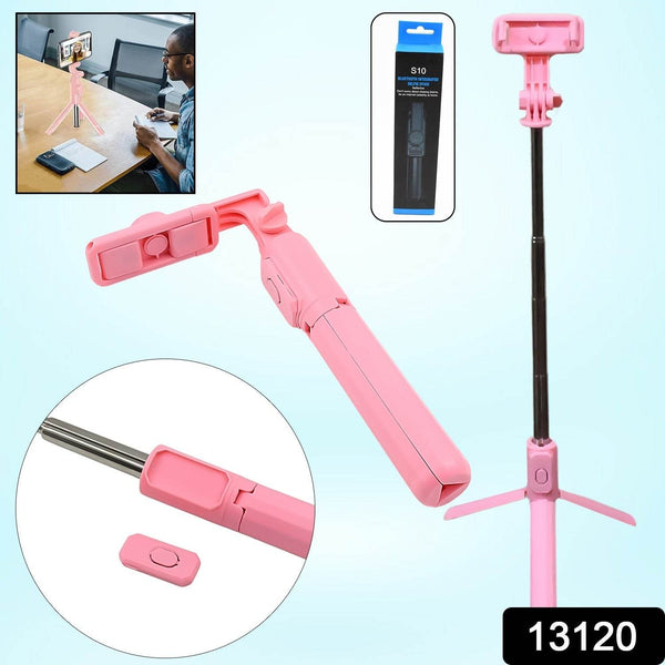 Portable Foldable Selfie Stick with Remote Control, 3-Axis Tripod Hand Stabilizer for Smartphones, TikTok Vlog YouTuber Video Recording (1 Pc) - dailyneed.life