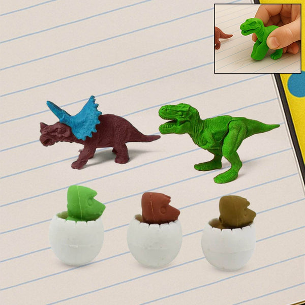Dinosaur & Egg Shaped 3D Puzzle Erasers – Fun Mini Erasers for Kids (5 Pcs Set) - dailyneed.life