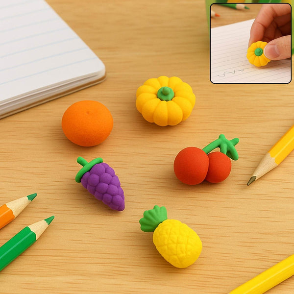 3D Mix Design Fancy & Stylish Colorful Erasers – Cute Novelty Eraser Set for Kids & School Prize (1 Set) - dailyneed.life