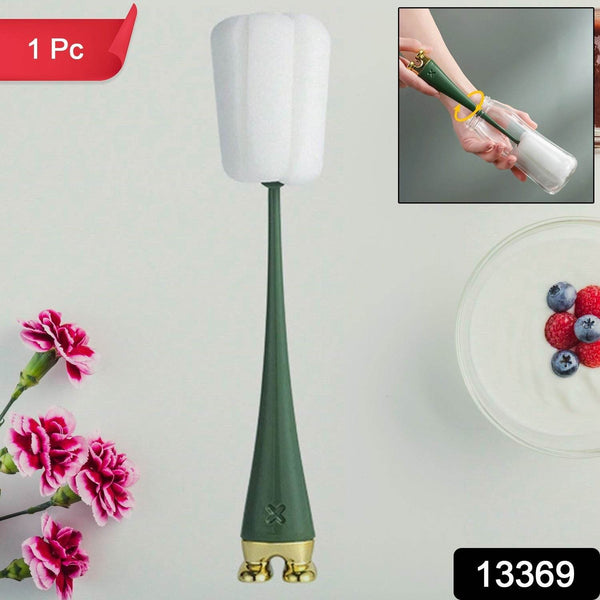 Multifunctional Silicone Bottle Cleaning Foam Brush with Plastic Long Handle (1 Pc) - dailyneed.life