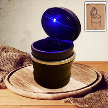 Portable Car Ashtray with Lid and Blue LED Light (1 Pc) - dailyneed.life