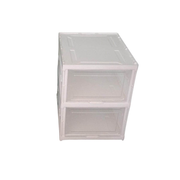 Stackable Multifunctional Storage, for Clothes Foldable Drawer Shelf Basket Utility Cart Rack Storage Organizer Cart for Kitchen, Pantry Closet, Bedroom, Bathroom, Laundry (2 / Layer 1 Pc) - dailyneed.life