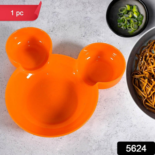 Mickey Mouse Shape Plates for Kids, BPA Free, & Unbreakable Children’s Food Plate, Kids Bowl, Fruit Plate, Baby Cartoon Bowl Plate, Tableware (1 Pc) - dailyneed.life
