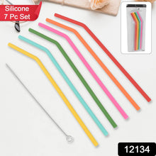 Reusable Silicone Straws Flexible Drinking Straws with Cleaning Brush (7 pc) - dailyneed.life