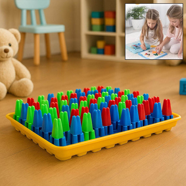 Plastic Color Crush Game Board, A Puzzle Game, Challenge's Educational Board Game's, Game for Kids & Adults, Birthday Gift (1 Set) - dailyneed.life