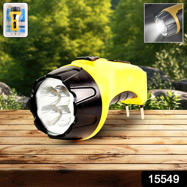 Rechargeable LED Torch Flashlight – High-Power Handheld Emergency Light with Built-in Plug - dailyneed.life