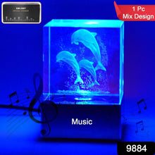 3D Mix Design LED Light Base With Speaker (1 Pc / B Grade) - dailyneed.life