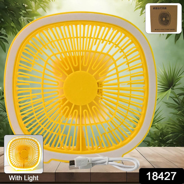 USB PORTABLE MINI DESK FAN WITH LIGHT (1 PC) - dailyneed.life