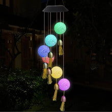 Solar Crystal Ball Wind Chime, Color Changing Solar Powered LED Hanging Wind Chime Light Mobile for Patio Yard Garden Home Outdoor Night Decor, Gifts - dailyneed.life