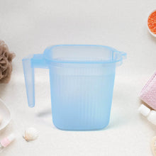 Plastic Square Transparent Bath Water Mug (1 Pc / 1000 ML / Mix Color) - dailyneed.life