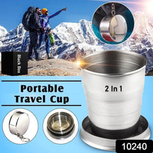 2 in 1 Camping Folding Cup with Keychain (1 Pc) - dailyneed.life