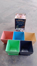 Trendy Square Plastic Flower Pots Set of 5 - dailyneed.life