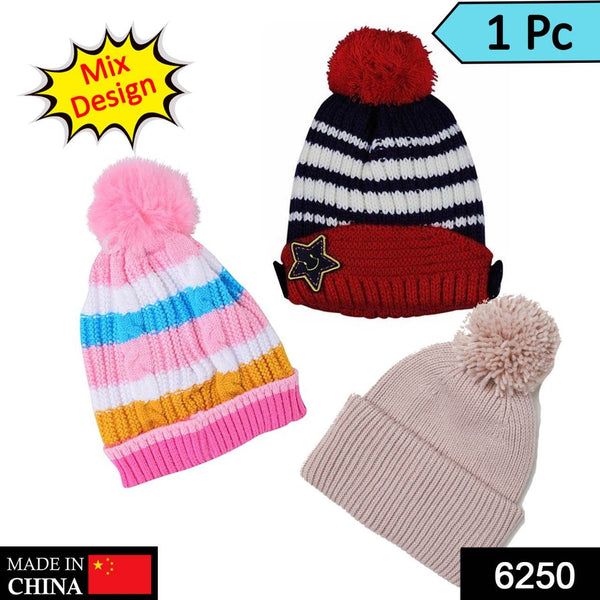 Cap for Winter Woolen Knitted Black Inside Fur Caps - dailyneed.life