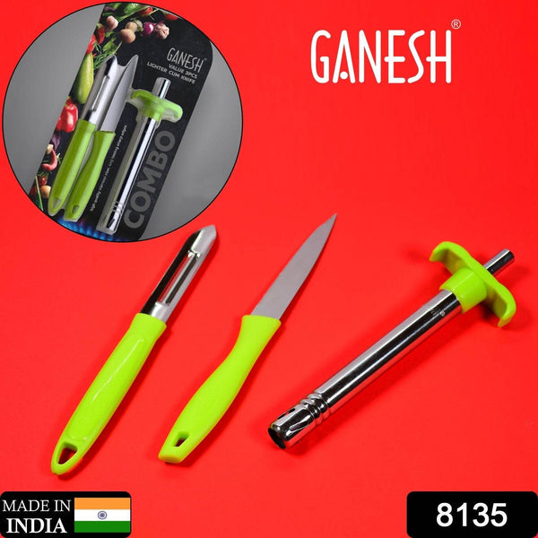 Ganesh 3pc Lighter Cum knife and peeler. - dailyneed.life