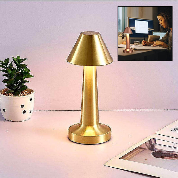 LED Lamp with Touch Control | Decorative Desk Lamp, Portable Metal LED Table Lamp, USB Rechargeable, 3 Color, 3 Levels Brightness, Dimmable Eye Protection Modern Lamp for Home Decor Party Kids Room Bedroom (1 Pc) - dailyneed.life