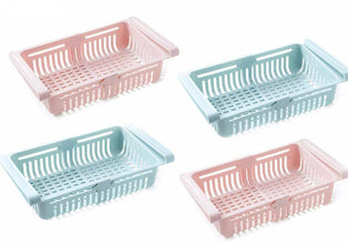 Fridge Organizer Drawer - Adjustable Fridge Storage Basket ( 4pc Set ) - dailyneed.life