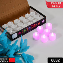 Pink Flameless LED Tealights, Smokeless Plastic Decorative Candles - Led Tea Light Candle For Home Decoration, Diwali (Pack Of 24) - dailyneed.life