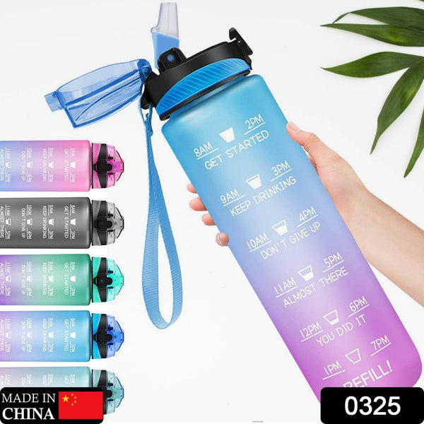 Motivational Water Bottle with Straw & Time Marker - Leakproof Tritan Portable Gym Bottle for Sports, Hiking & Camping - dailyneed.life